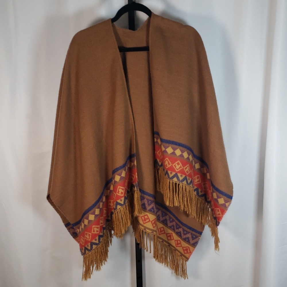 Disney Parks Brown‎ Shawl with Mickey Mouse Detail - OS